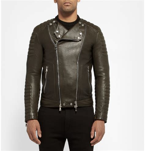 balmain leather jacket replica|balmain leather jacket men's.